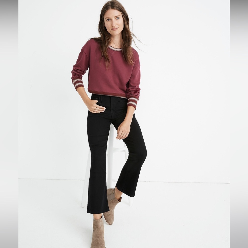 Madewell Cali Demi Boot Black Denim Jeans - 26P